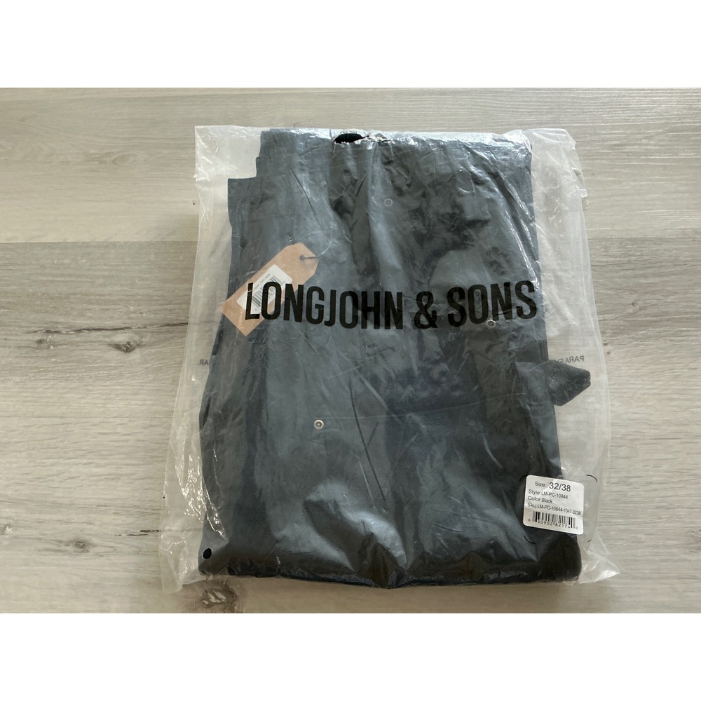 LJ&S Double Front Utility Work Pants for Tall Men Black Size 32/38 New With tags - Picture 7 of 8